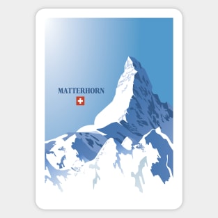 Matterhorn,Zermatt,Switzerland,Ski Poster Sticker